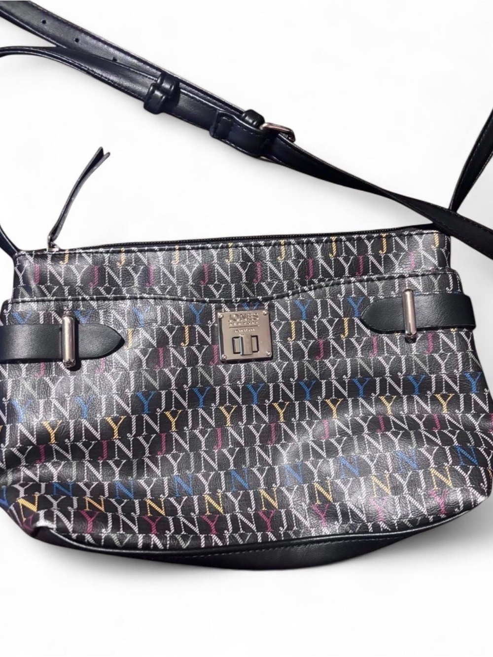 NYX Black Crossbody with Multicolor NY Monogram